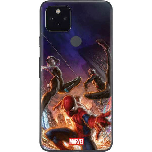 Marvel Spiderman Group Wall Google Pixel 5a Skin